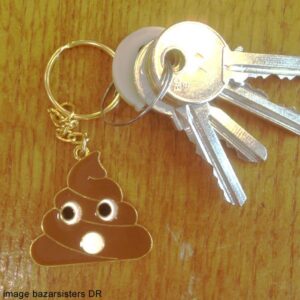 Porte-clés émaillé EMOKEYRINGS - Poop !