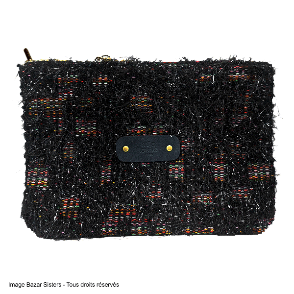 Grande pochette Mila Louise - Modèle TWEED3 blue