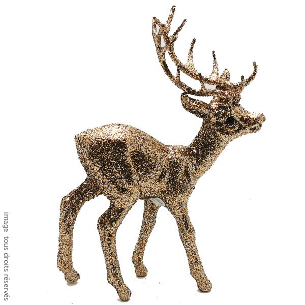 CERF à paillettes - Coloris Cannelle