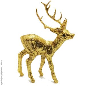 CERF à paillettes - Coloris Or