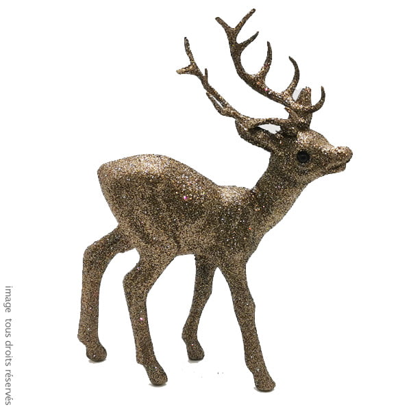 CERF à paillettes - Coloris Bronze