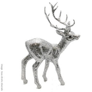 CERF à paillettes - Coloris Argent
