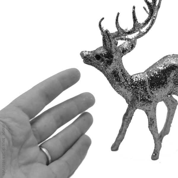 CERF à paillettes - Coloris Argent – Image 3