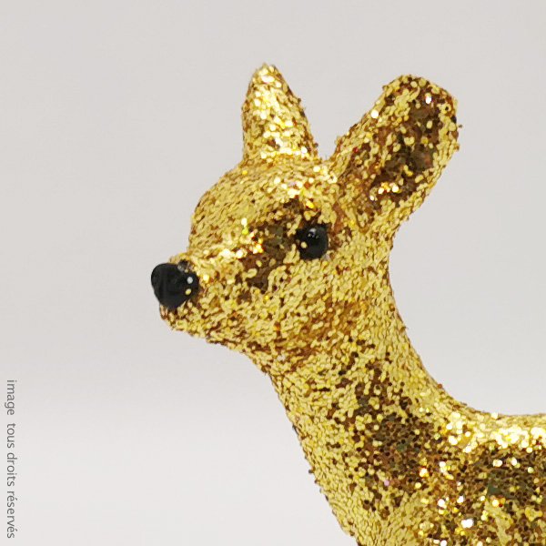 Petit faon à paillettes - Coloris Or – Image 3