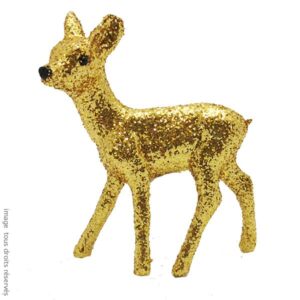 Petit faon à paillettes - Coloris Or