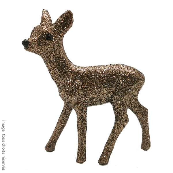 Petit faon à paillettes - Coloris Bronze