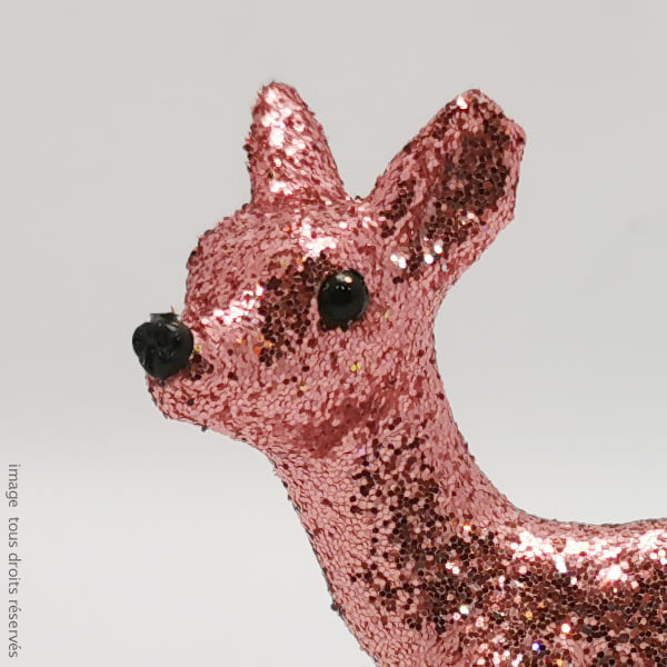 Petit faon à paillettes - Coloris Rose clair – Image 3