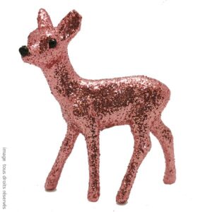 Petit faon à paillettes - Coloris Rose clair