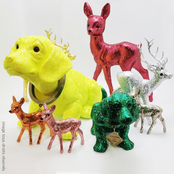 CERF à paillettes - Coloris Argent – Image 2