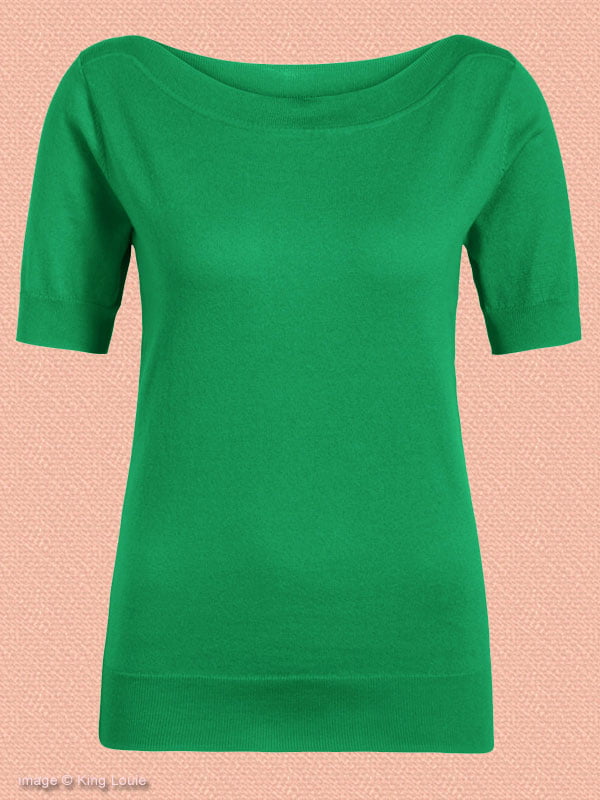 Top maille King Louie Audrey COTTONCLUB vert peapod – Image 5