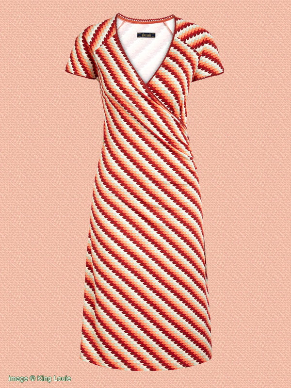 Robe cache-cœur King Louie DAZE popsicle orange – Image 3