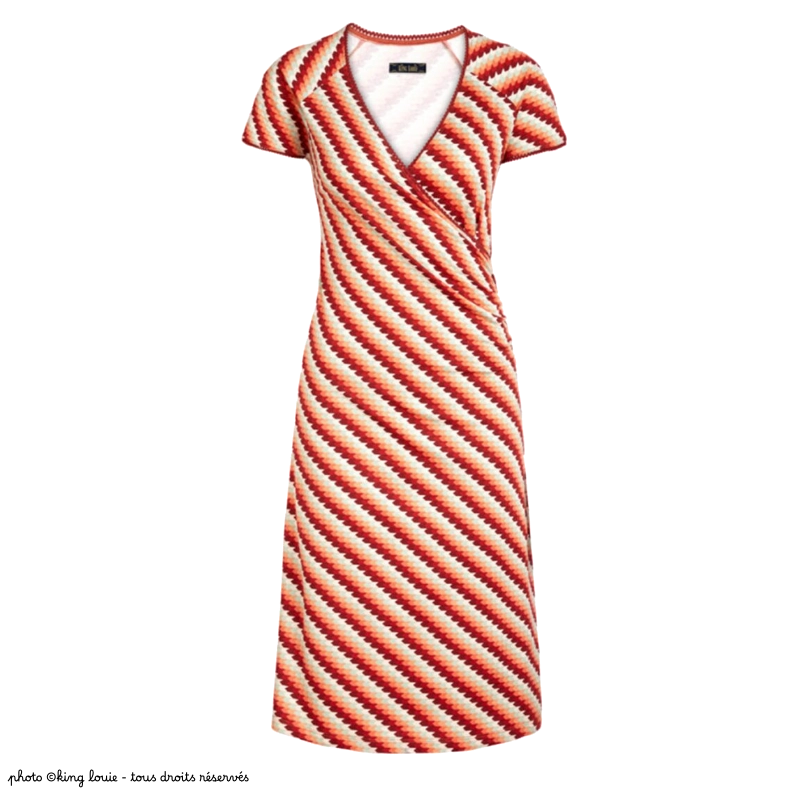 Robe cache-cœur King Louie DAZE popsicle orange