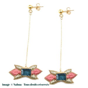 Boucles d'oreilles NAHUA Prema - Aigue-marine