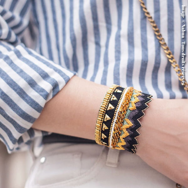 Bracelet Maheswari NAHUA Mahelis - Coloris Anthracite – Image 2