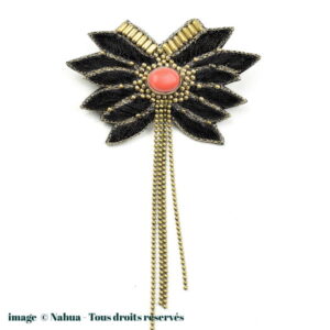 Broche Brahma NAHUA Briac - Cornaline/Volcano