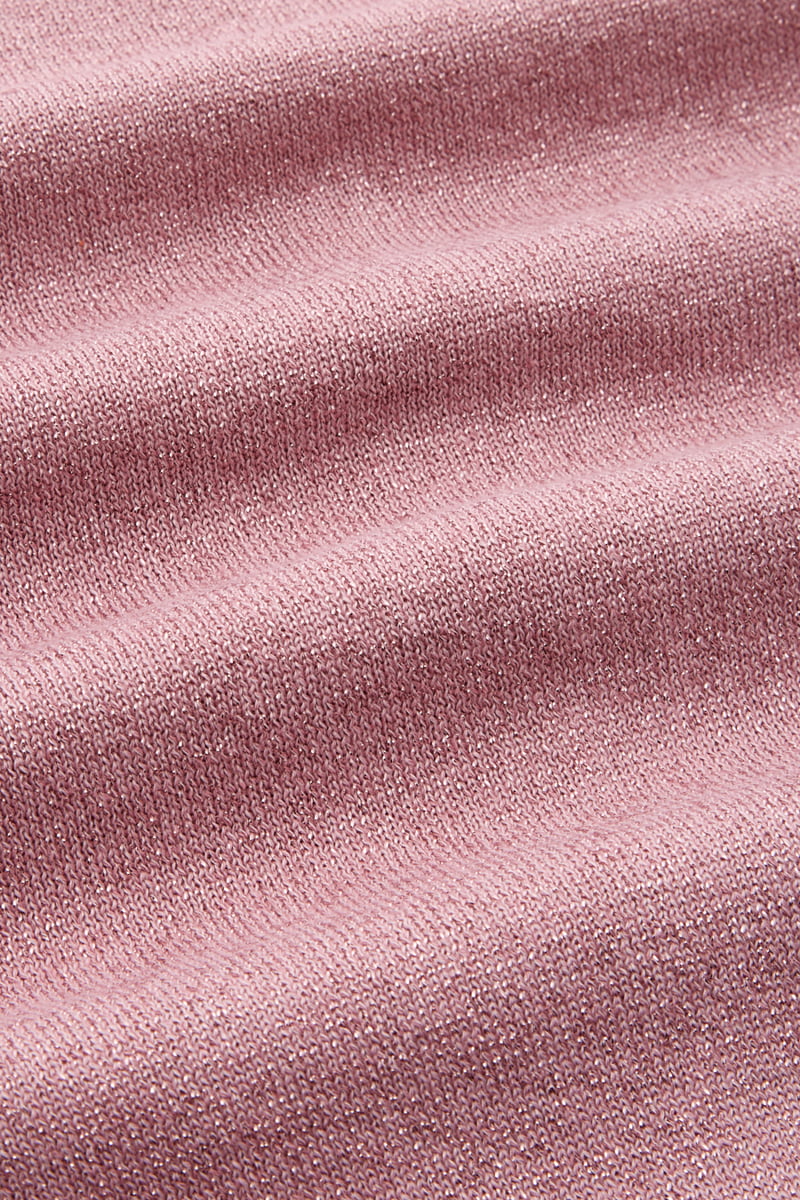 Cardigan à col rond King Louie LAPIS - Mauve pink – Image 5