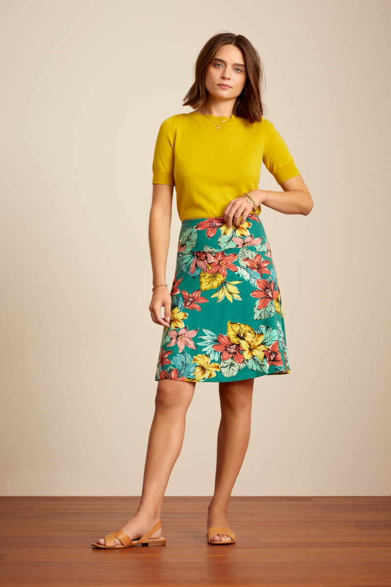 Top maille King Louie Audrey COTTONCLUB ceylon yellow – Image 3