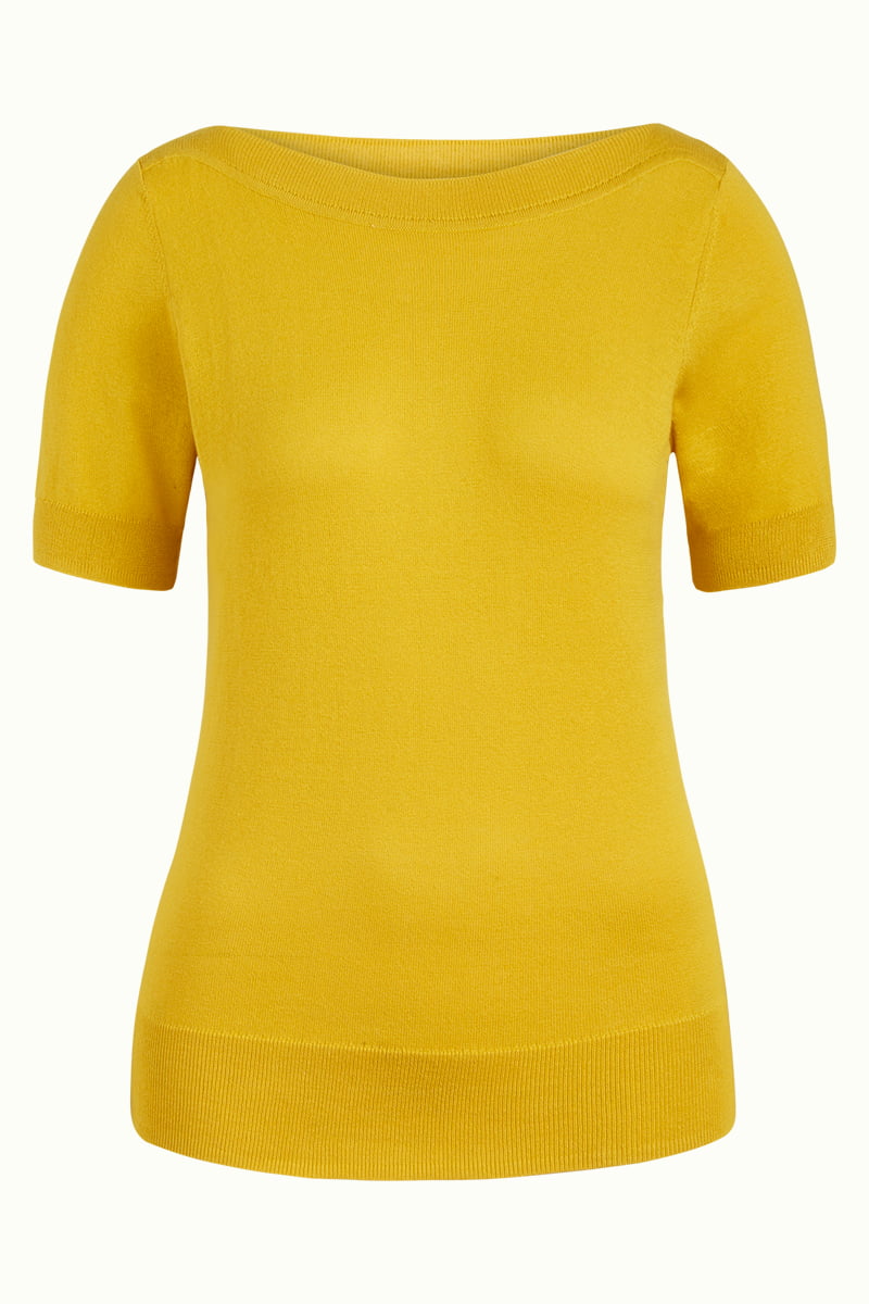 Top maille King Louie Audrey COTTONCLUB ceylon yellow – Image 5
