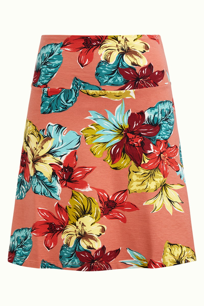 Jupe King Louie Border Paraiso - Coloris apricot pink – Image 5
