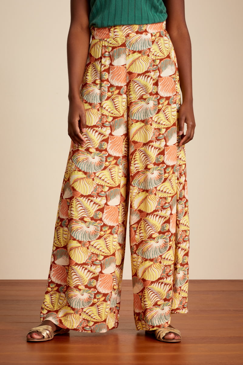Pantalon King Louie Palazzo Neptuno - Coloris cognac orange – Image 2