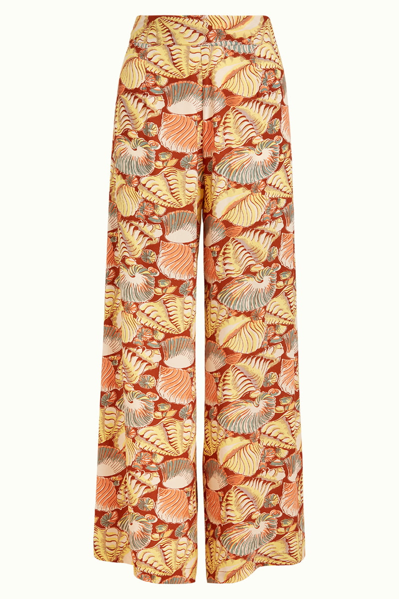 Pantalon King Louie Palazzo Neptuno - Coloris cognac orange – Image 5