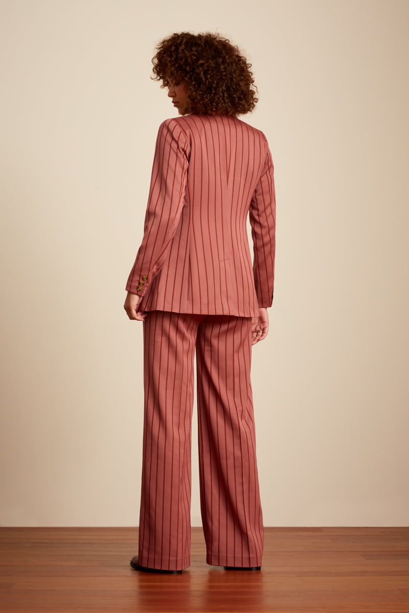 Pantalon King Louie Lisa Cubano Pinstripe - Coloris velvet pink – Image 4