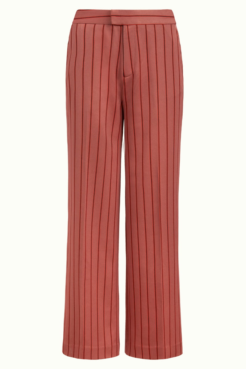 Pantalon King Louie Lisa Cubano Pinstripe - Coloris velvet pink – Image 6