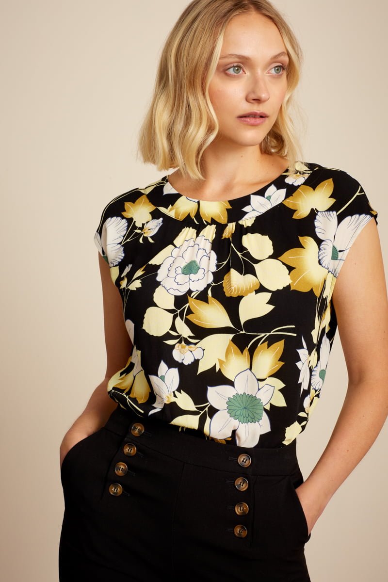 Top King Louie Shirley La Boca - Coloris noir – Image 2