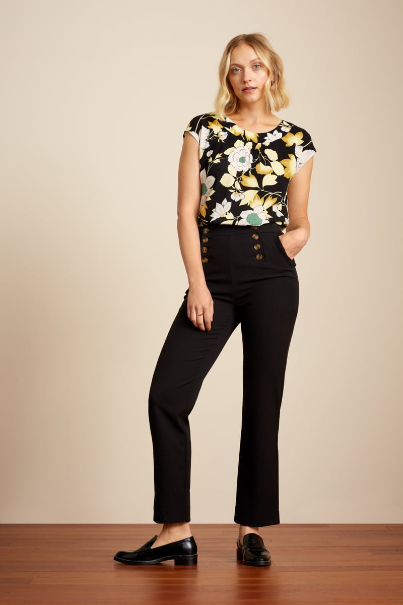 Top King Louie Shirley La Boca - Coloris noir – Image 3