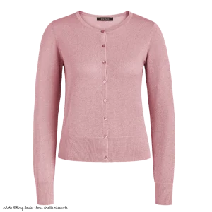 Cardigan à col rond King Louie LAPIS - Mauve pink