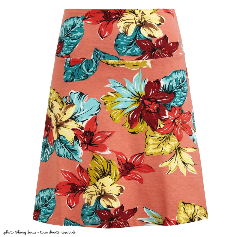 Jupe King Louie Border Paraiso - Coloris apricot pink
