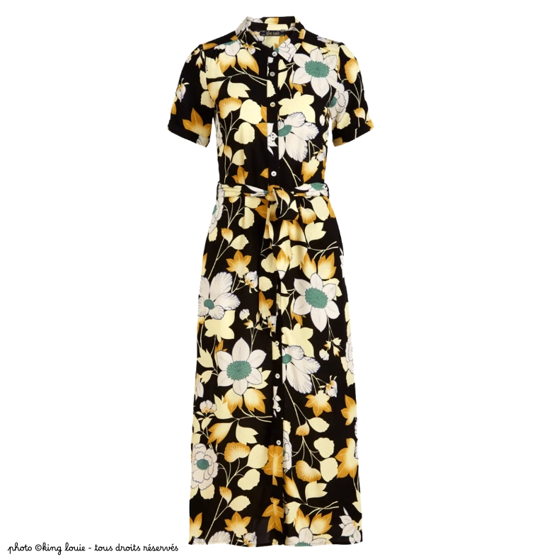 Robe King Louie Olive Midi La Boca - Coloris noir