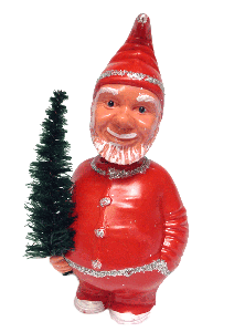 Le Nain de Noël rétro qui hoche la tête - Joujou rétro