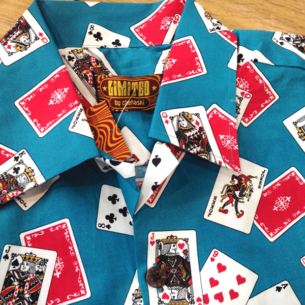 Chemisette coton CHENASKI – Black Jack fond bleu – Image 2