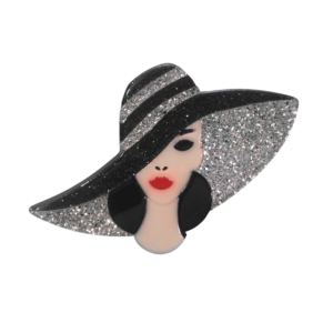 Broche People - Modèle B - Large hat silver