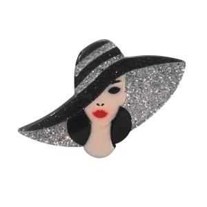 Broche People - Modèle B - Large hat silver