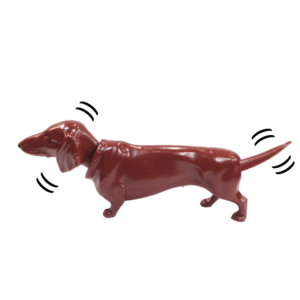 Chien Basset hocheur marron - Joujou rétro