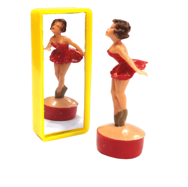 La ballerine brune au miroir - Joujou rétro – Image 2