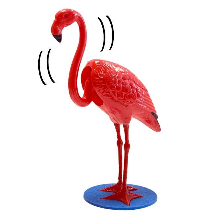 Flamant rose hocheur - Joujou rétro