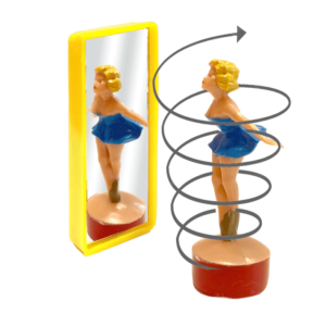La ballerine blonde au miroir - Joujou rétro