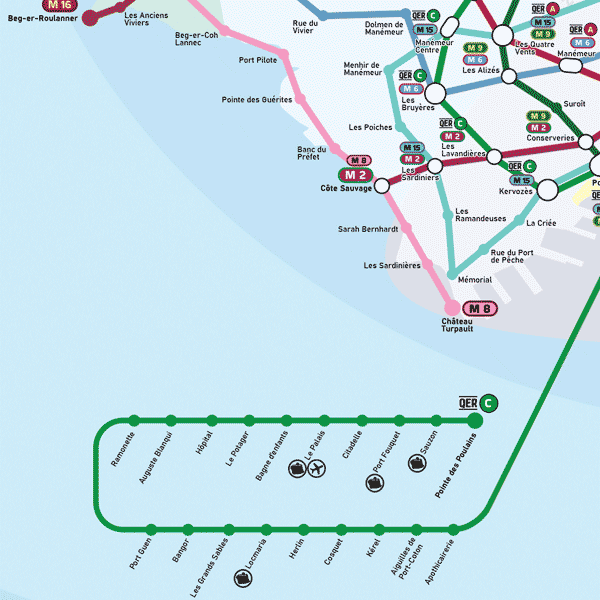 Poster 70 x 50 cm PLAN DU MÉTRO DE QUIBERON – Image 4