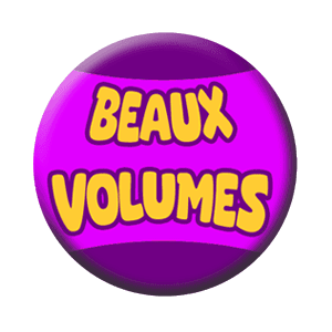 Badge 37 mm – Beaux volumes – Violet