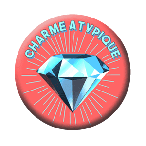 Badge 37 mm – Charme atypique – Rose