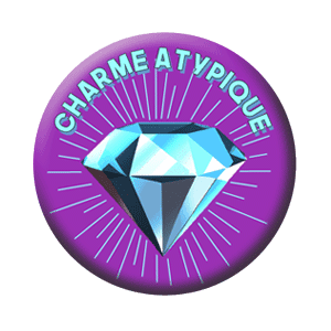 Badge 37 mm – Charme atypique – Violet