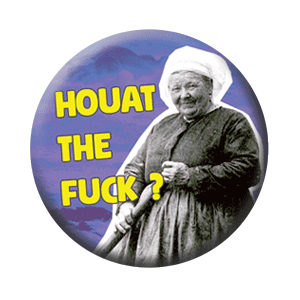 Badge 37 mm – Houat the fuck – Bleu foncé