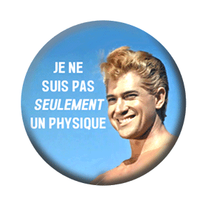 Badge 37 mm – Je ne suis pas seulement un physique – Fond bleu