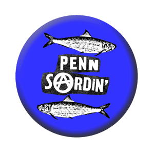 Badge 37 mm – Penn Sardin’ – Bleu