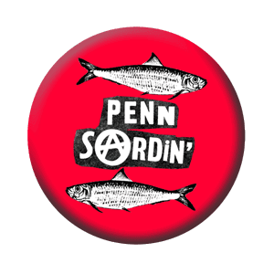 Badge 37 mm – Penn Sardin’ – Rouge