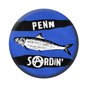 Badge 37 mm – Penn Sardin’ – Classic bleu foncé
