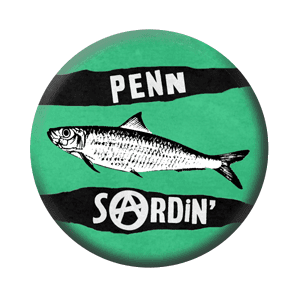 Badge 37 mm – Penn Sardin’ – Classic vert